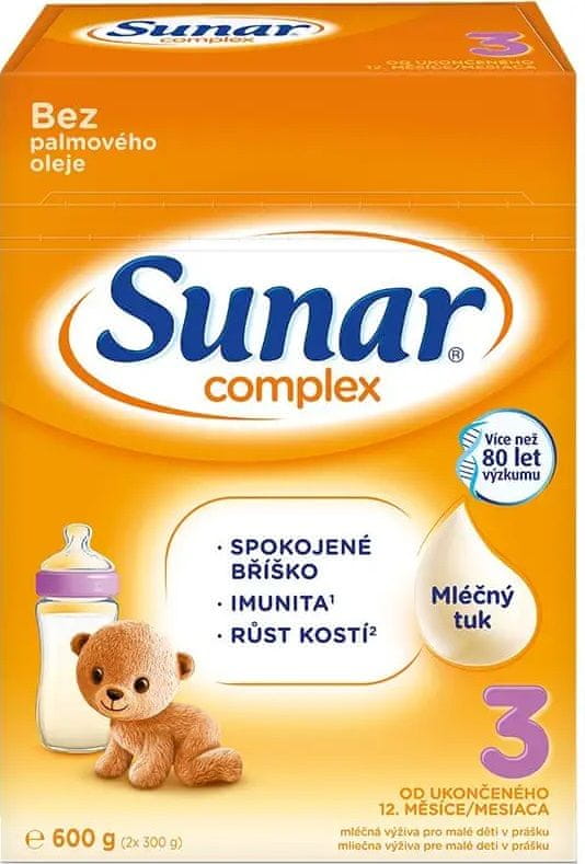 Sunar Complex 3 batoľacie mlieko 600 g